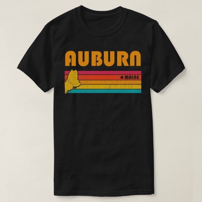 Auburn Maine Vintage Distressed Souvenir T-Shirt (Design Front)