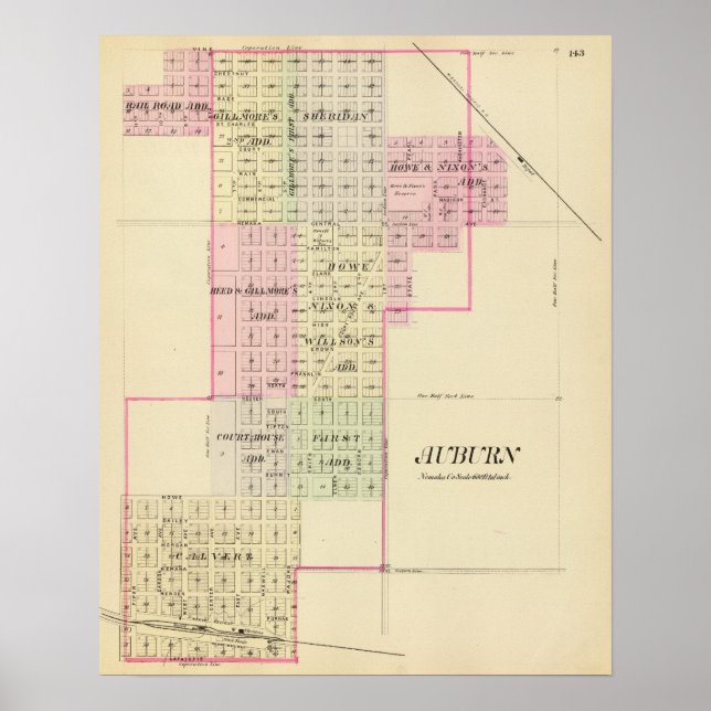 Auburn, Nebraska Poster (Front)