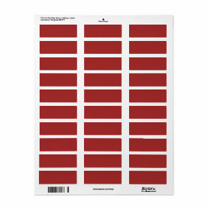 Auburn  (solid colour)   return address label