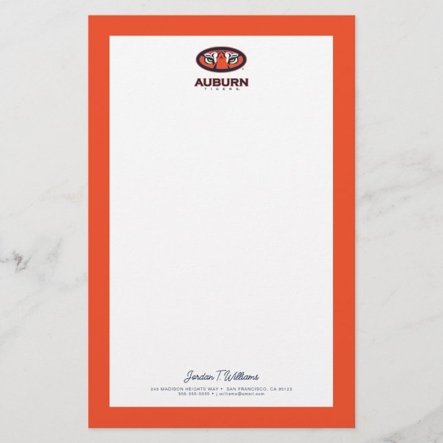 Auburn University | Auburn Tigers Stationery (Front)