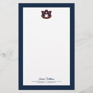 Auburn University Auburn UA Logo Stationery