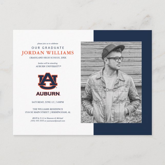Auburn University | Future Auburn Grad Announcement Postcard (Front)