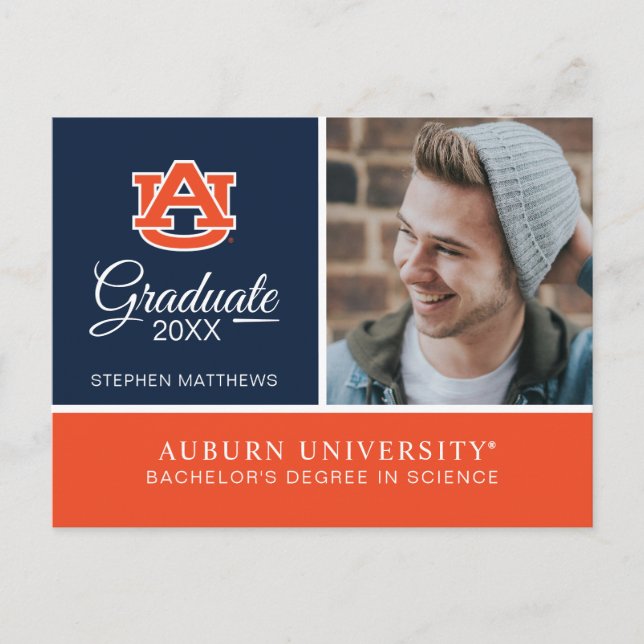 Auburn University | Graduation Announcement Postcard (Front)