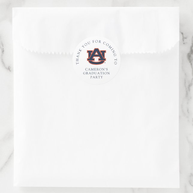 Auburn University Graduation | Auburn Tigers Classic Round Sticker (Bag)