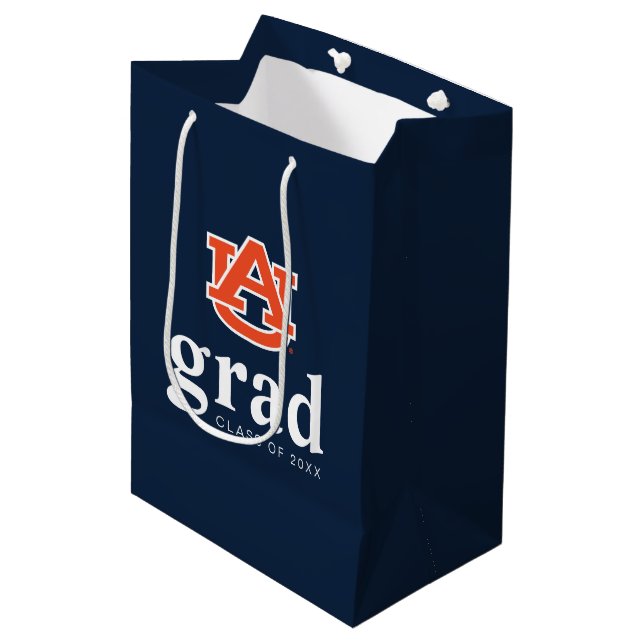Auburn University Graduation – Auburn Tigers Medium Gift Bag (Front Angled)