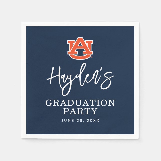 Auburn University Graduation – Auburn Tigers Napkin (Front)