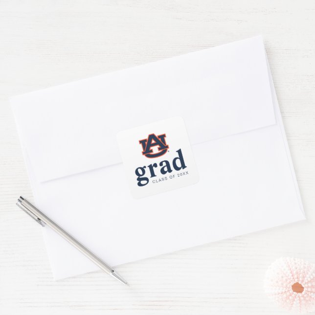 Auburn University Graduation | Auburn Tigers Square Sticker (Envelope)