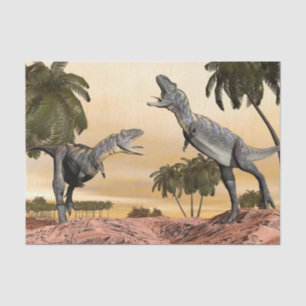 Aucasaurus dinosaurs fight - 3D render Tissue Paper