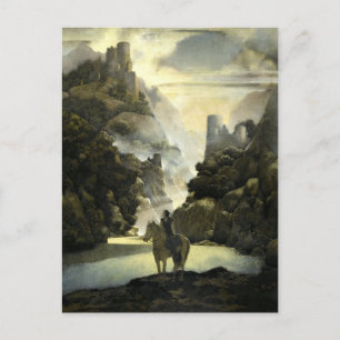 Aucassin Seeks for Nicolette by Maxfield Parrish Postcard