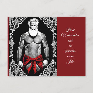Auch der Weihnachtsmann wünscht ein frohes Fest Postcard