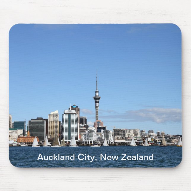 Auckland City, New Zealand by Day Mouse Pad (Front)