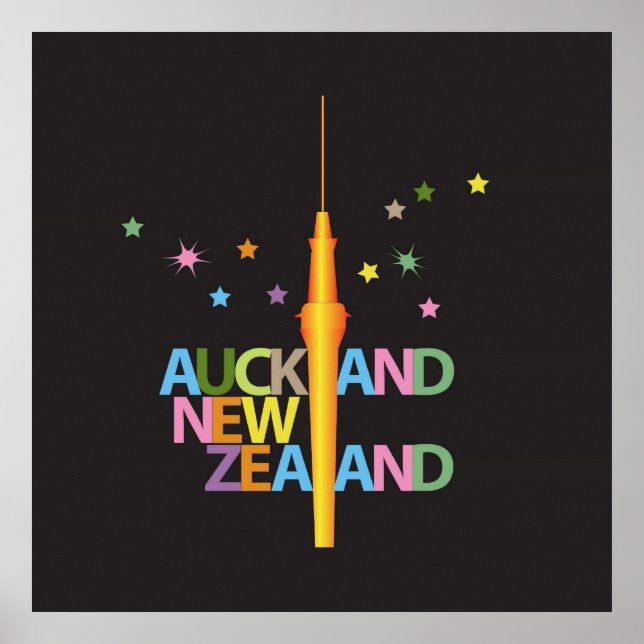 Auckland City New Zealand Poster (Front)