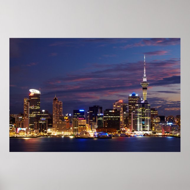 Auckland City Skyline Poster (Front)