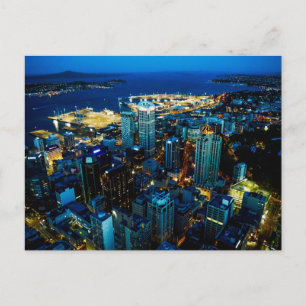 Auckland city view from the Sky Tower - Postcard