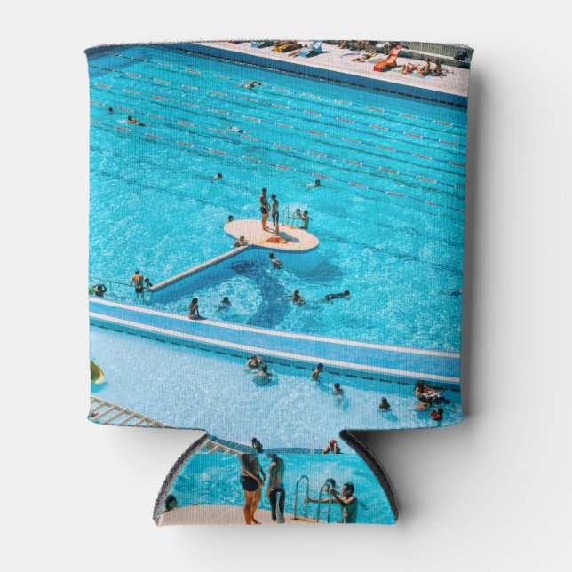 Auckland Joy: Public Pool Celebration Can Cooler (Front)