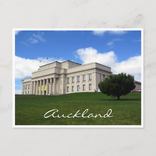 auckland museum lawn postcard (Front)