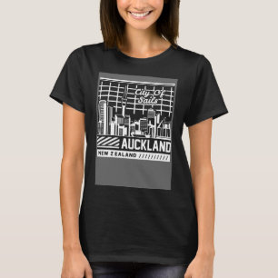 Auckland New Zealand city skyline map travel 1 T-Shirt