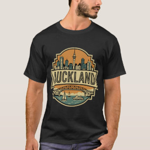 Auckland New Zealand City Skyline T-Shirt