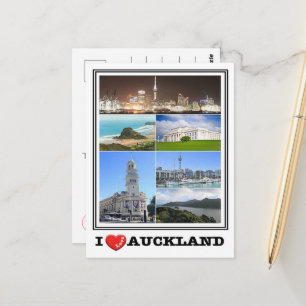 Auckland - New Zealand - I Love - Postcard