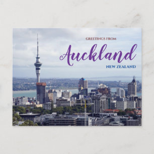 Auckland New Zealand Scenic Postcard