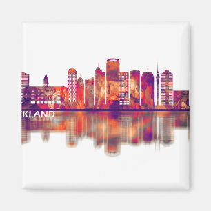 Auckland New Zealand Skyline Magnet