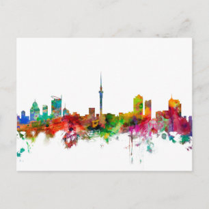 Auckland New Zealand Skyline Postcard
