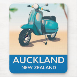 Auckland new zealand travel poster mouse pad
