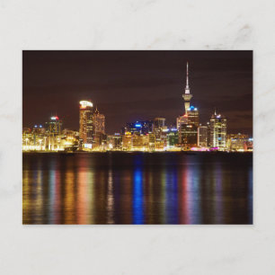 Auckland Night Cityscape Postcard
