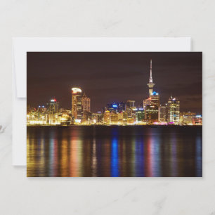 Auckland Night Cityscape Thank You Card
