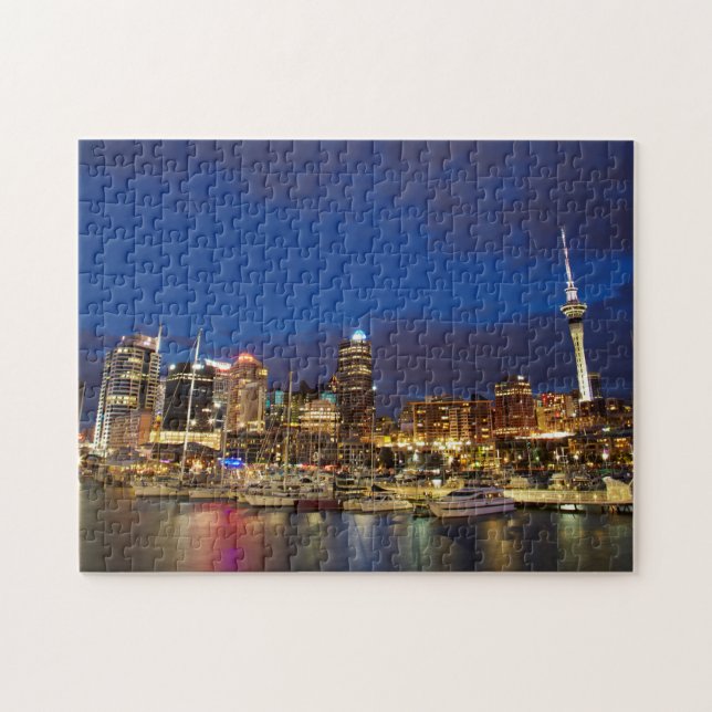 Auckland Night Skyline Jigsaw Puzzle (Horizontal)