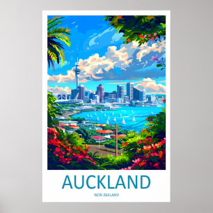 Auckland Park Vintage Ski National Travel Poster