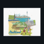 Auckland Postcard<br><div class="desc">Auckland New Zealand is a wonderful city - show how much you love it with this great design!</div>