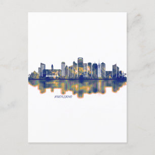 Auckland Skyline Holiday Postcard