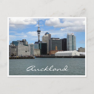 auckland skyline postcard
