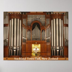Auckland Town Hall pipe organ poster