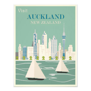 Auckland vintage poster