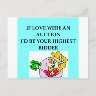 AUCTION lovers Postcard