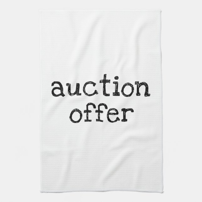 Auction Offer Tea Towel (Vertical)