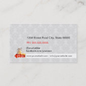 Auctioneer Services Business Card (Back)