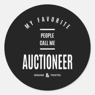 Auctioneer Work Job Title Gift Classic Round Sticker