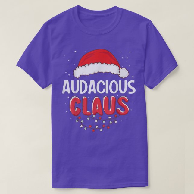 Audacious Santa Claus Christmas Matching Costume T T-Shirt (Design Front)