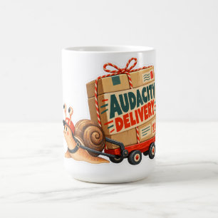 Audacity Delivery Funny Snail Coffee Mug