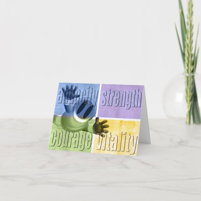 Audacity Strength Courage & Vitality Notecard (Front)