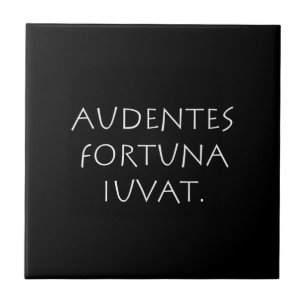 Audentes fortuna iuvat ceramic tile