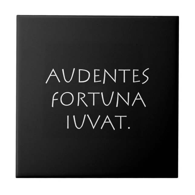 Audentes fortuna iuvat ceramic tile (Front)
