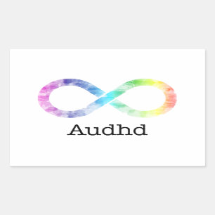 Audhd (adhd and autistic) neurodiversity  rectangular sticker
