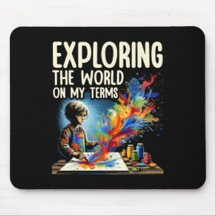 Audhd Autism Adhd Autistic Spectrum Neurodiversity Mouse Pad