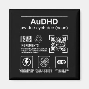 Audhd autism adhd funny neurodivergent magnet