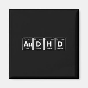 Audhd Periodic Table Autism + Adhd For Nerds Minim Magnet