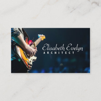 audience concert guitar guitarist business card